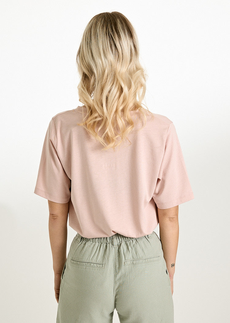 DAMEN WOODSHIRT LOOSE LONGER FRIDA SMOKED ROSE