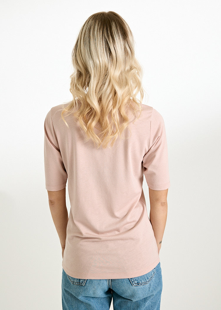 DAMEN WOODSHIRT LONGER SLEEVE SLIM LOLA SMOKED ROSE