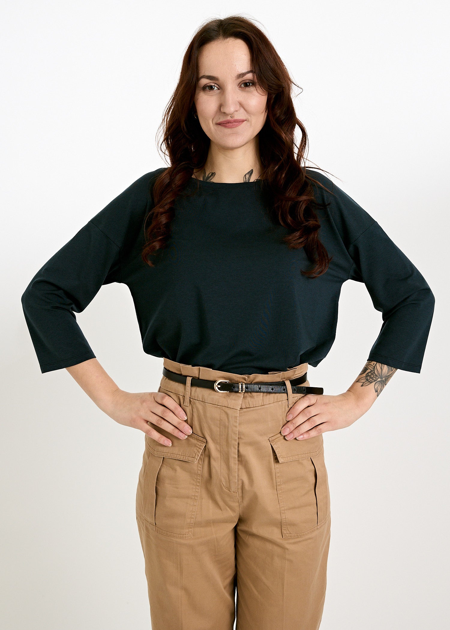 DAMEN LANGARMSHIRT CHRISTIN CARBON
