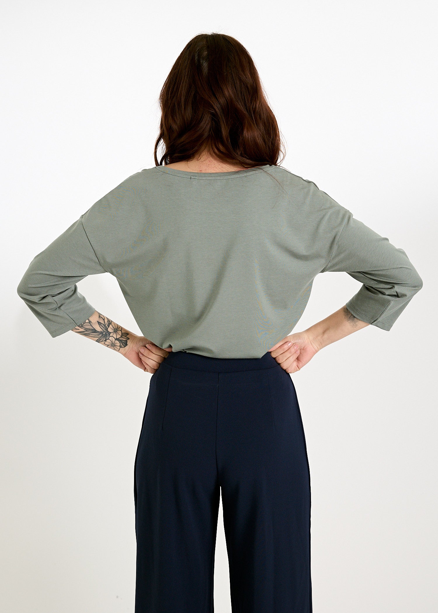 DAMEN LANGARMSHIRT CHRISTIN AGAVE GREEN