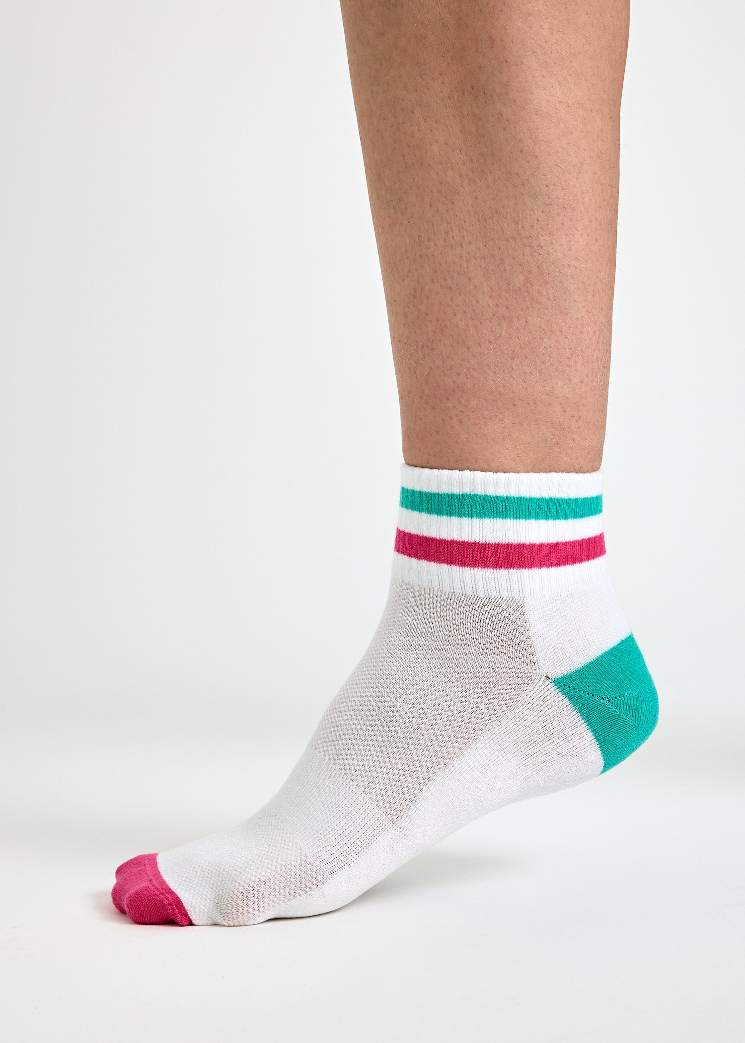 WOODSOCKS® HALBHOHE SPORTSOCKEN MAGENTA TURQUOISE
