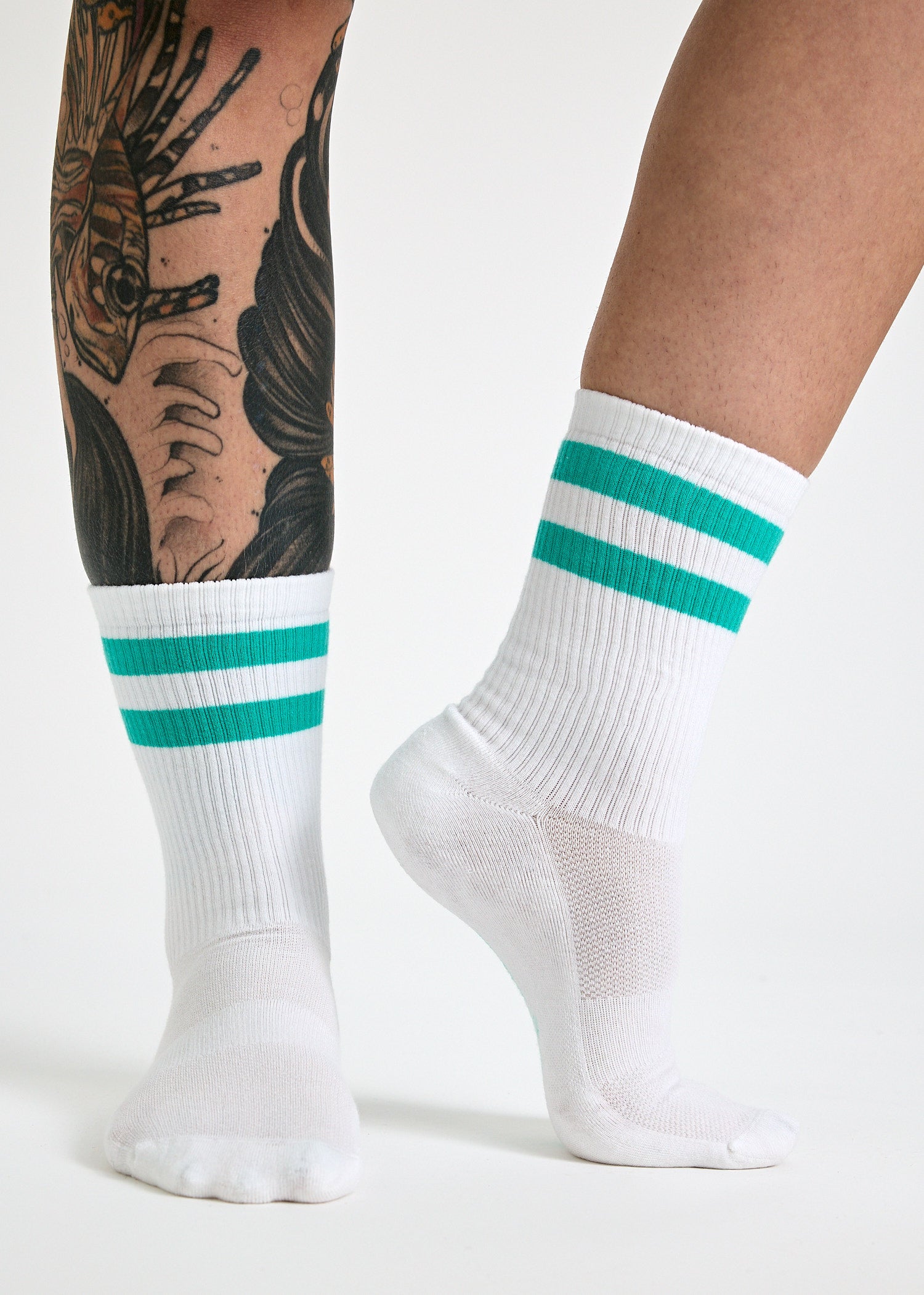 WOODSOCKS® TENNISSOCKEN WHITE TURQUOISE