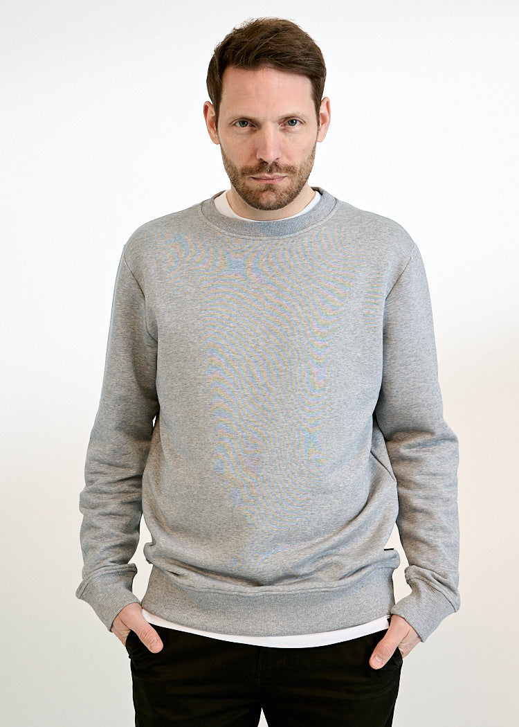 HERREN SWEATER TILL GRAY MELANGE