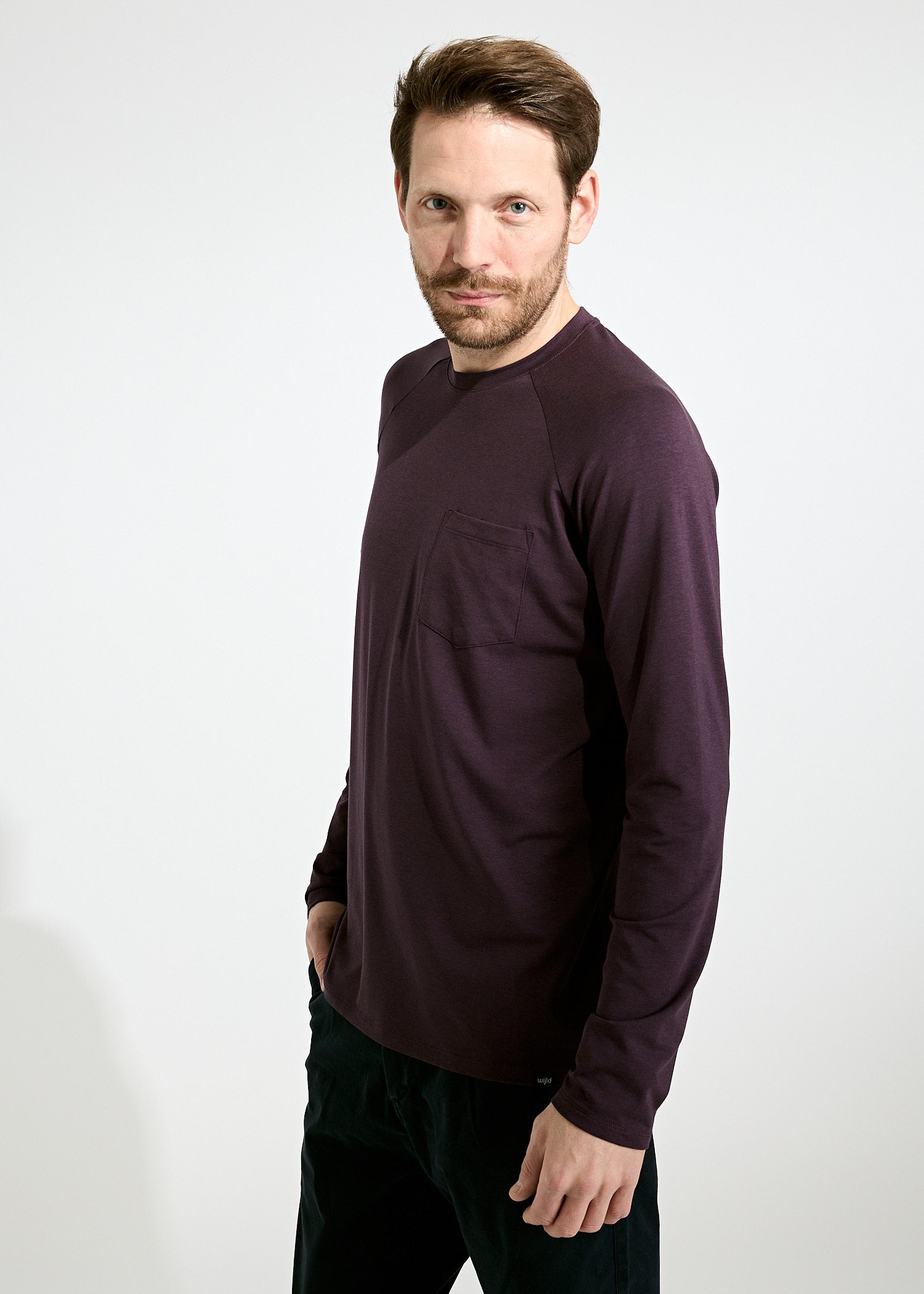 MEN'S LONG SLEEVE SHIRT HANS PLUM PERFECT