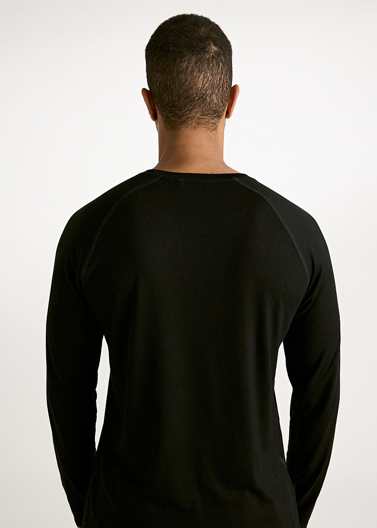 HERREN SPORT LANGARMSHIRT TOM BLACK GRAY