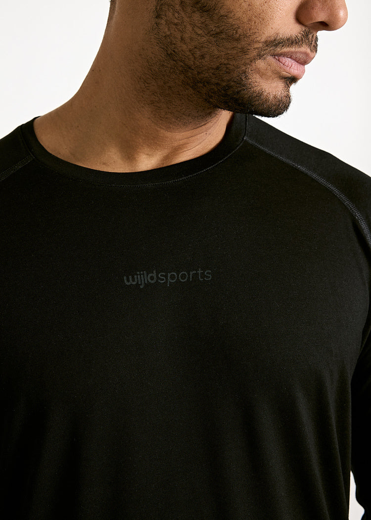HERREN SPORT LANGARMSHIRT TOM BLACK GRAY