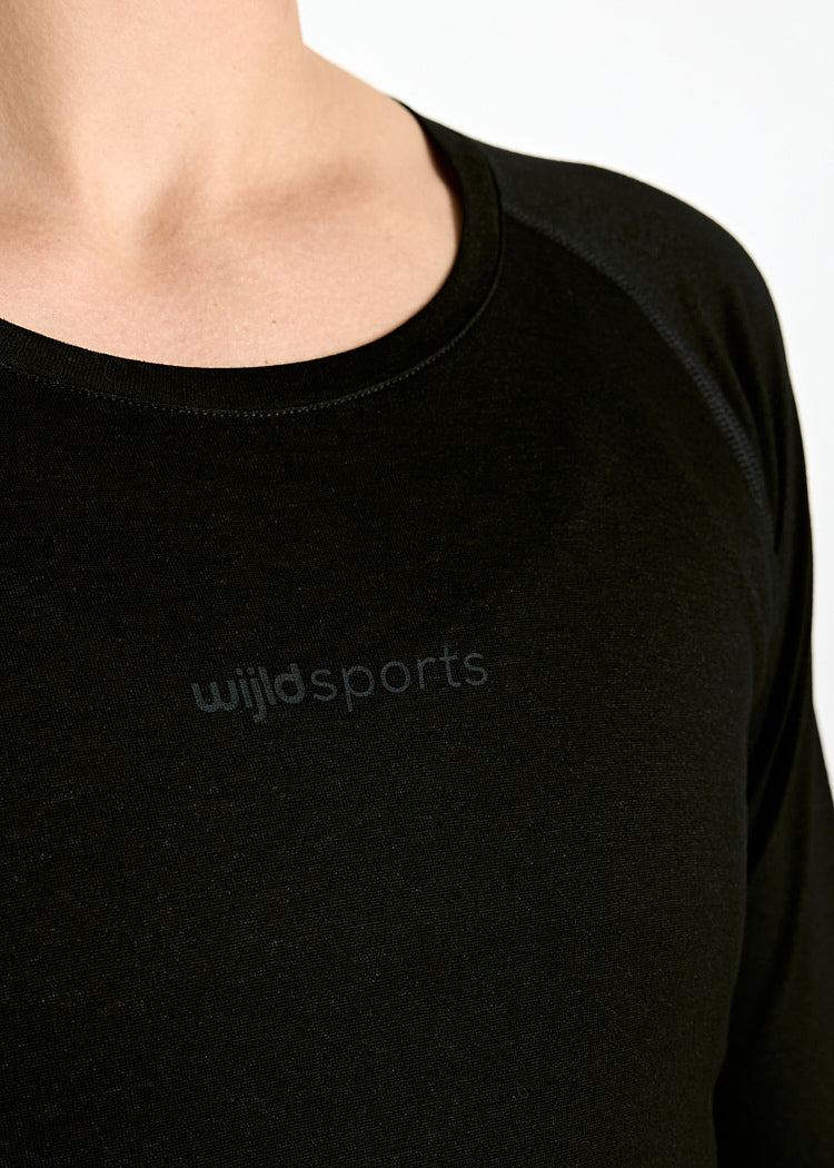 DAMEN SPORT LANGARMSHIRT NELLIE BLACK GRAY