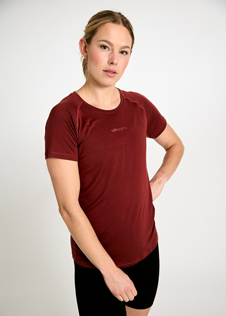 DAMEN SPORTSHIRT FANNY DARK RED