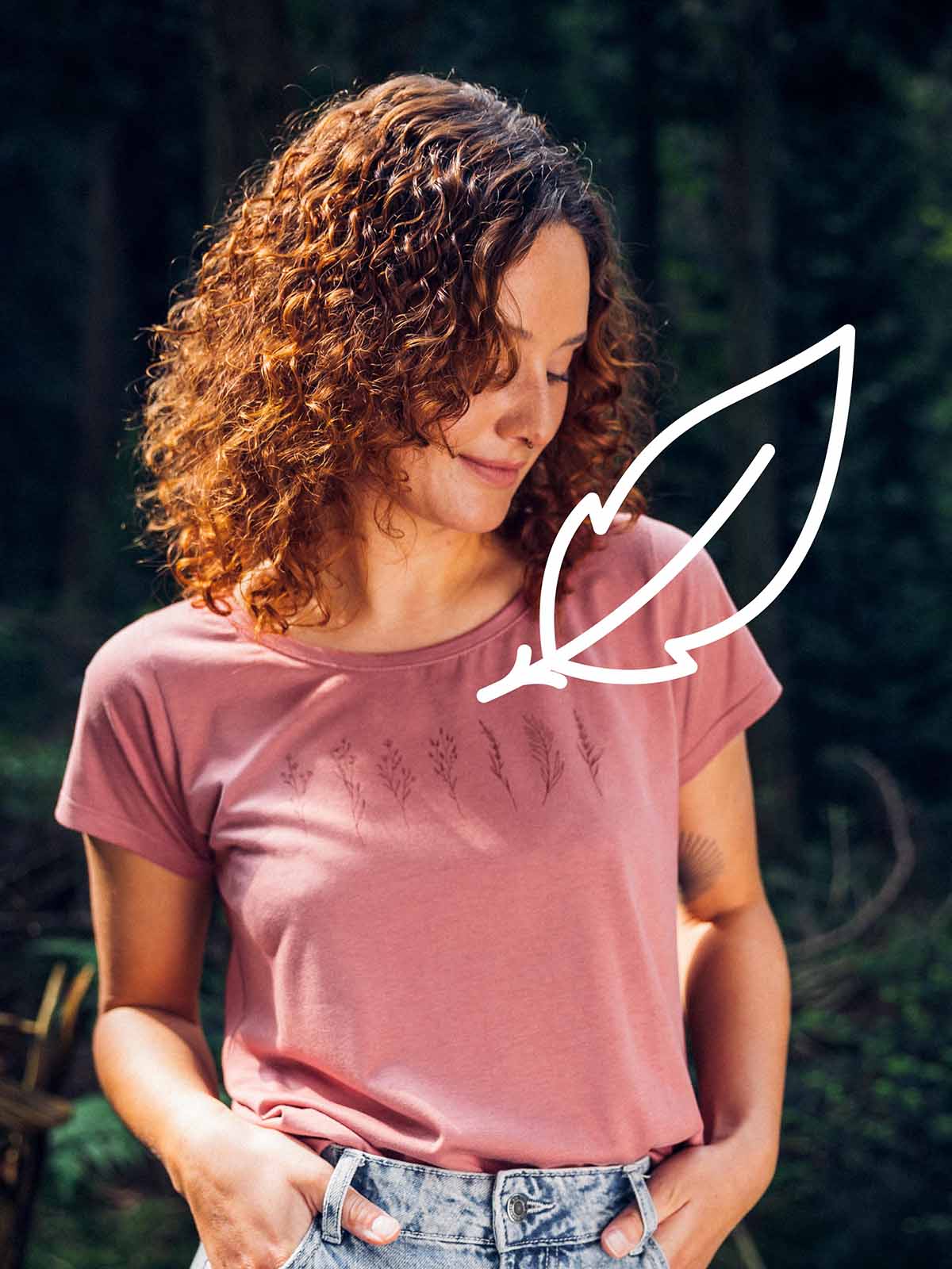 Angenehm weiche T-Shirts aus Holz für Damen
