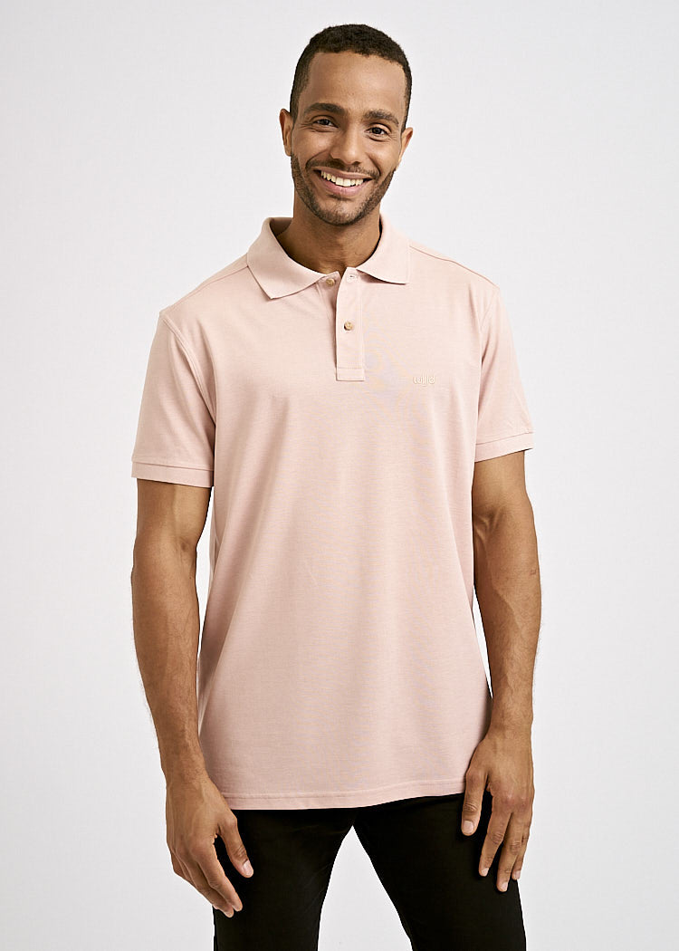 HERREN POLO-SHIRT SMOKED ROSE
