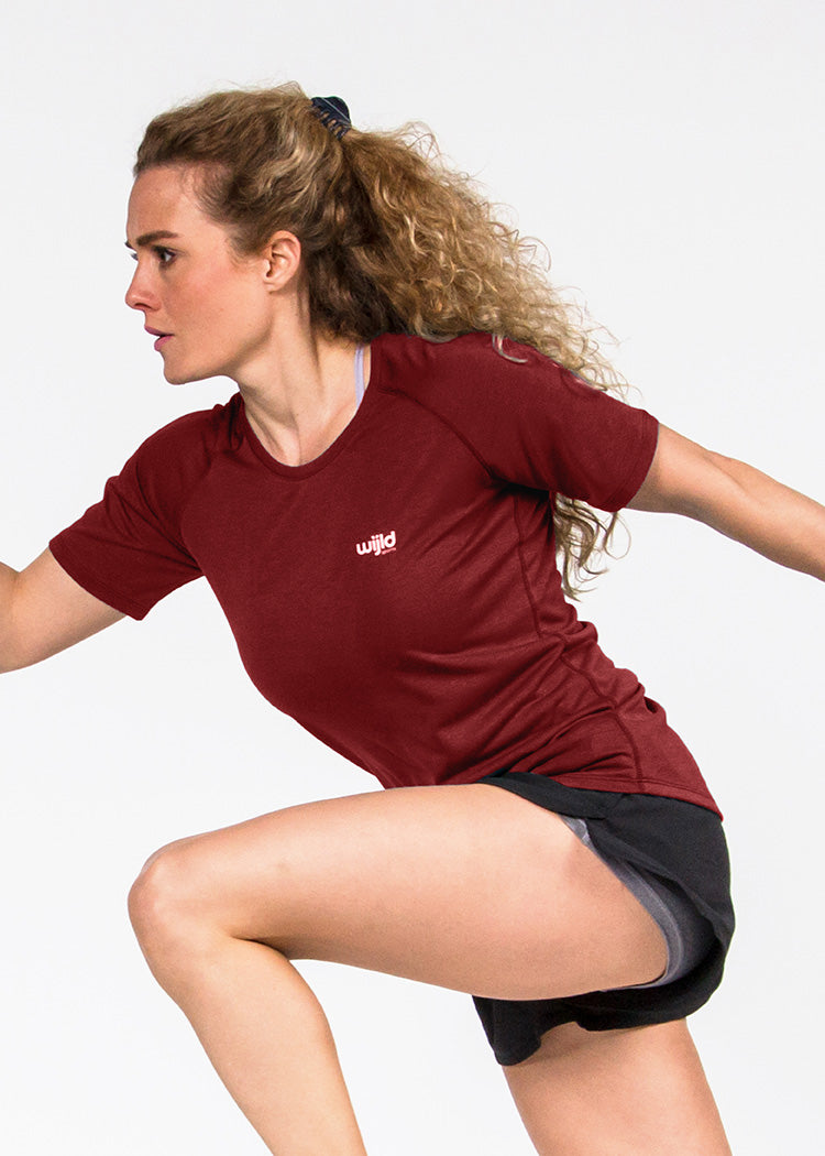 WOMEN'S SPORTS SHIRT DARK RED