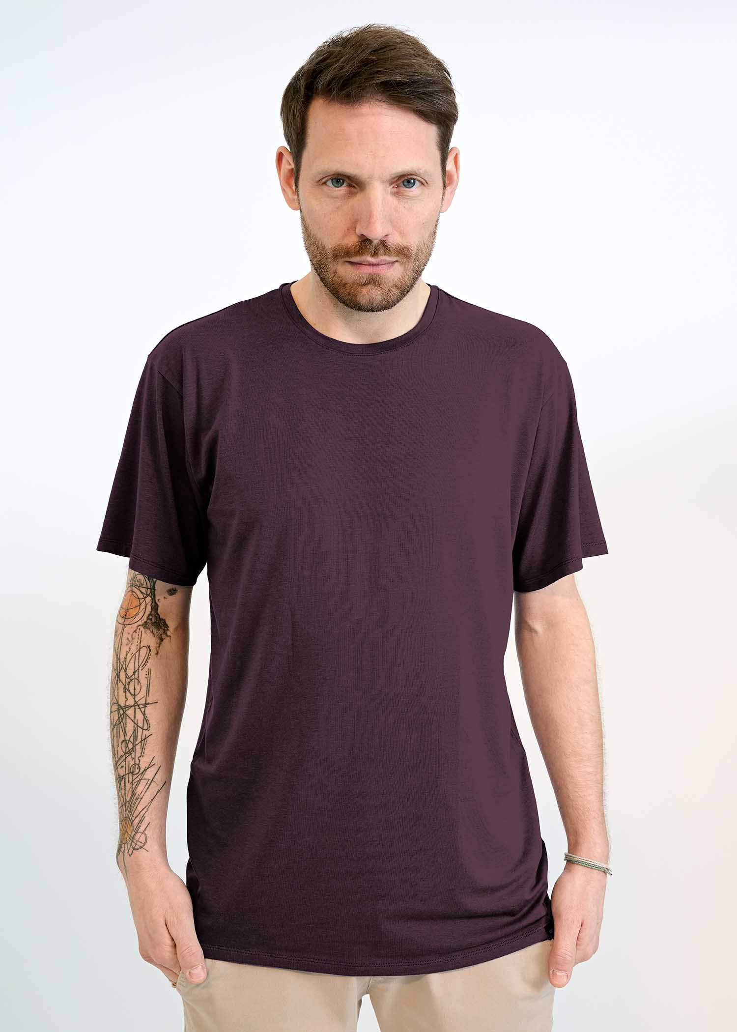 HERREN WOODSHIRT LOOSE TIMO PLUM PERFECT