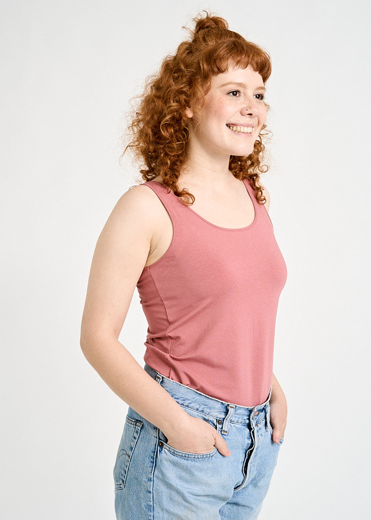 DAMEN TANK TOP MELANIE ROSEWOOD