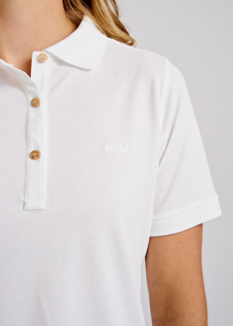 DAMEN POLO-SHIRT BRIGHT WHITE