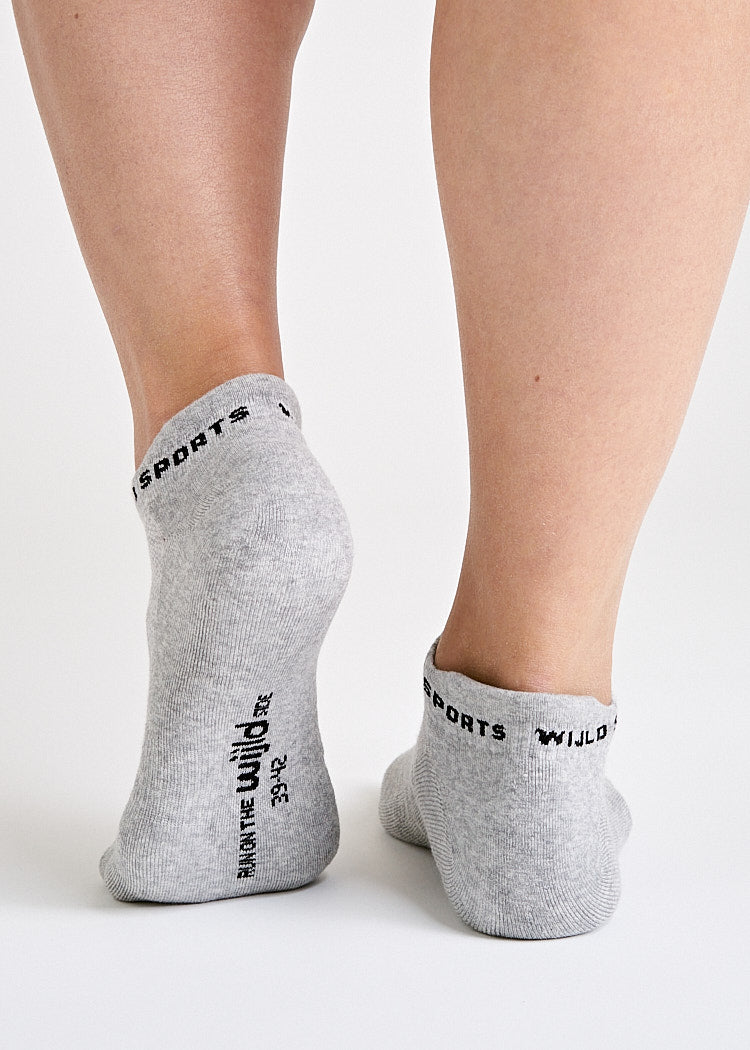 WOODSOCKS® SPORTS SNEAKER SOCKS GRAY MELANGE