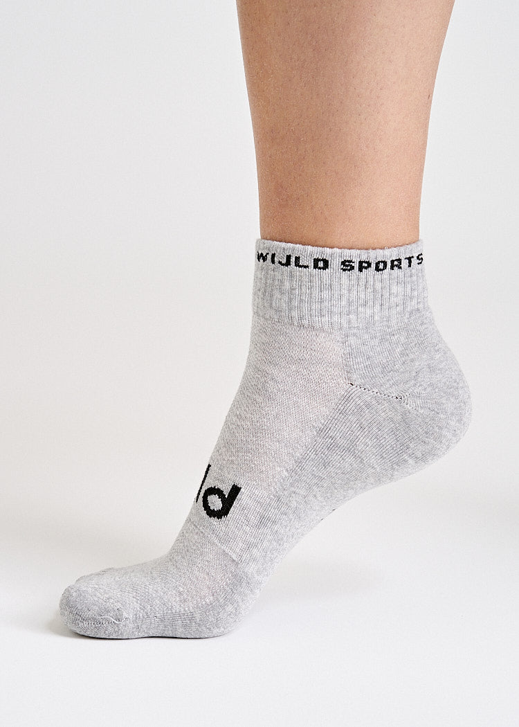 WOODSOCKS® HALBHOHE SPORTSOCKEN GRAY MELANGE