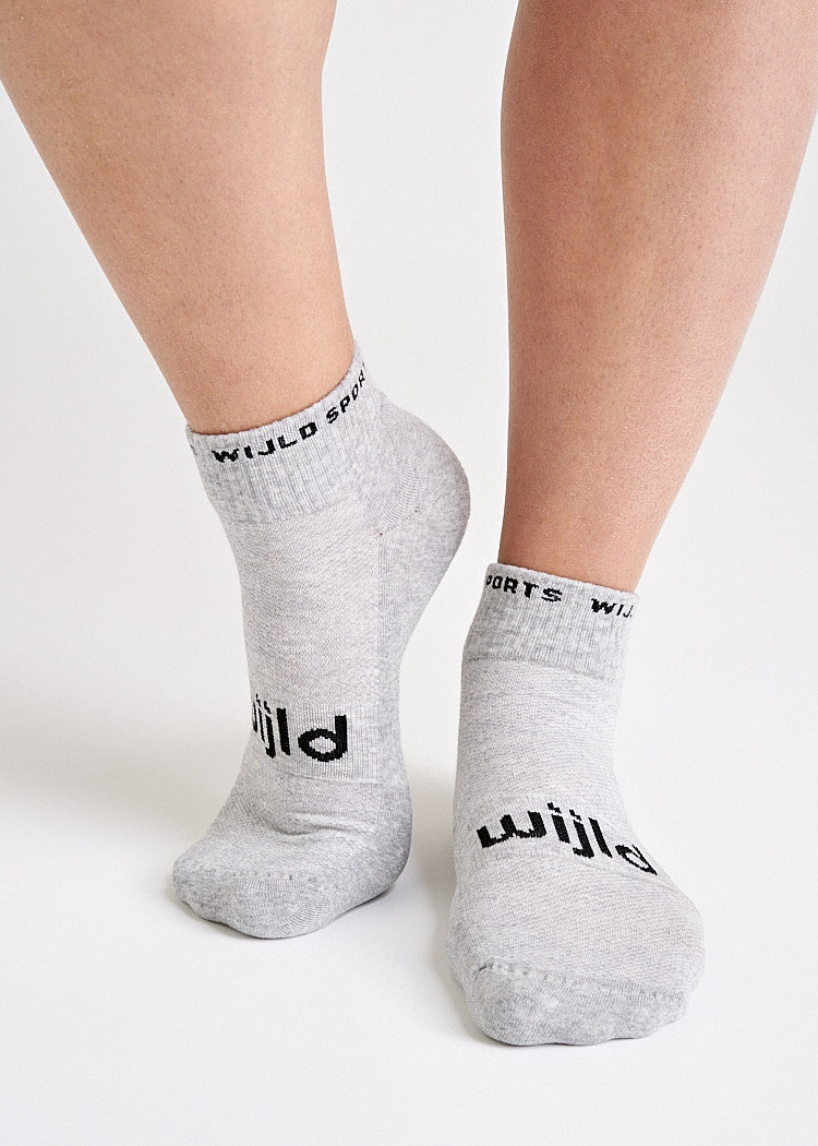 WOODSOCKS® HALBHOHE SPORTSOCKEN GRAY MELANGE