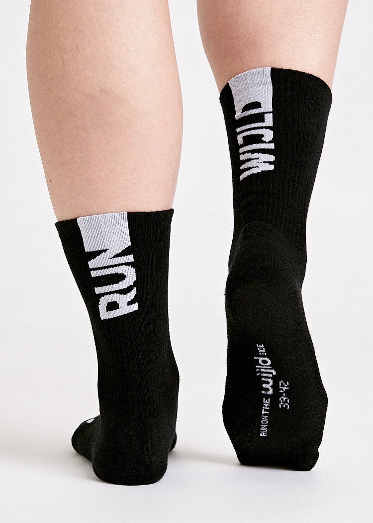 WOODSOCKS® TENNISSOCKEN RUN WIJLD BLACK