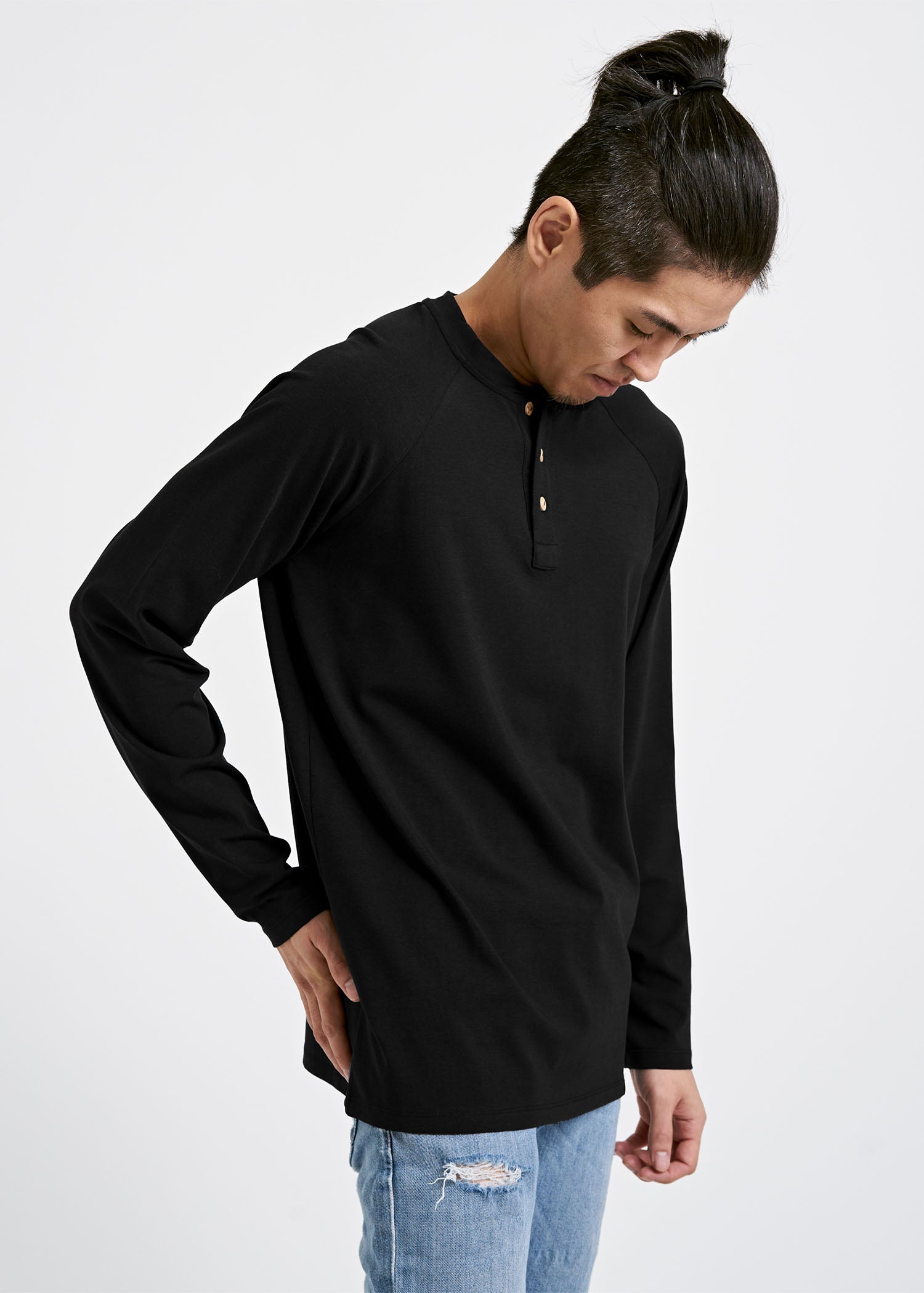MEN'S LONG SLEEVE SHIRT FRITZ BLACK