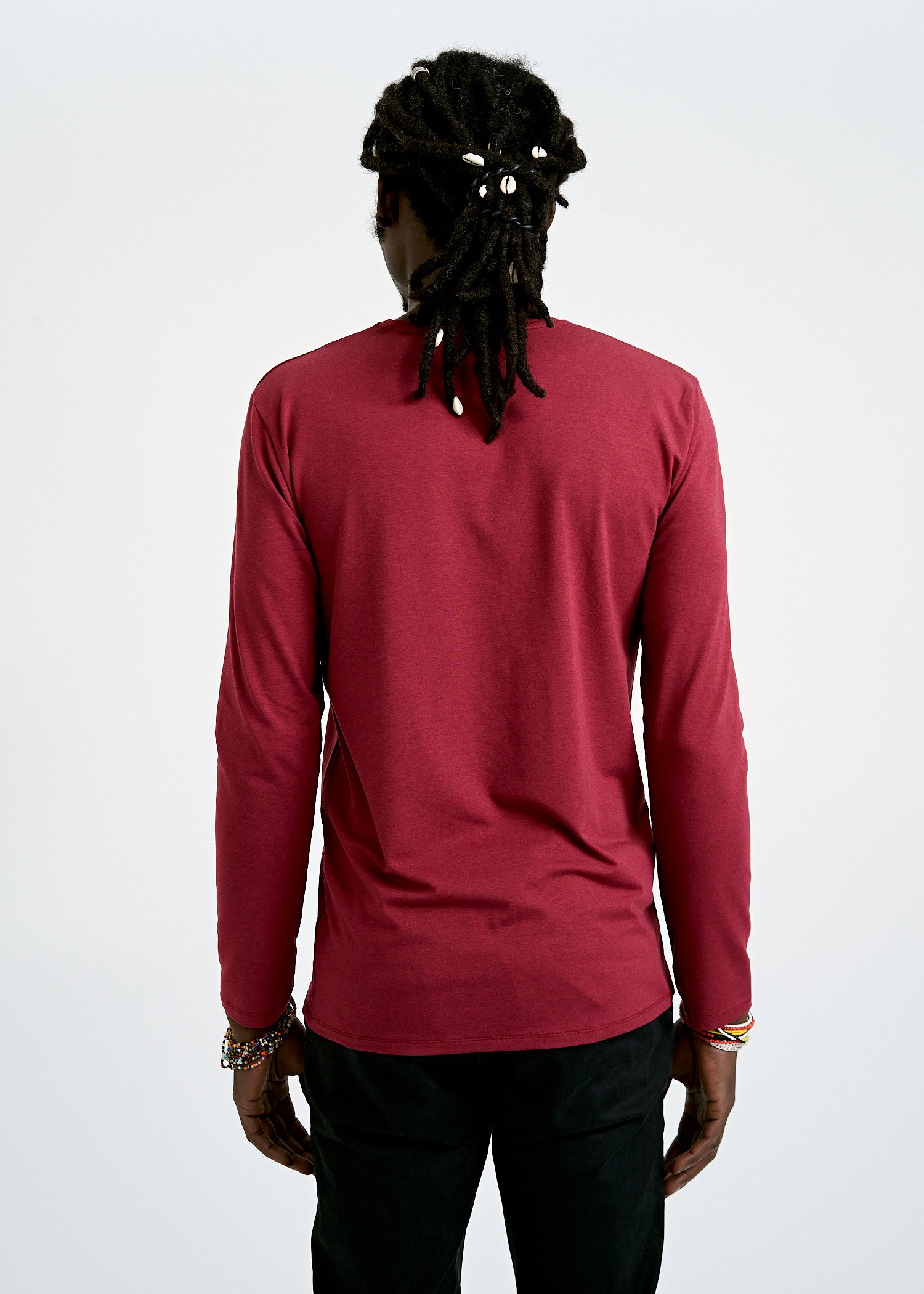 HERREN LANGARMSHIRT DAVID TIBETAN RED