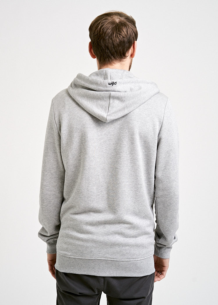 Felpa uomo grigio mélange