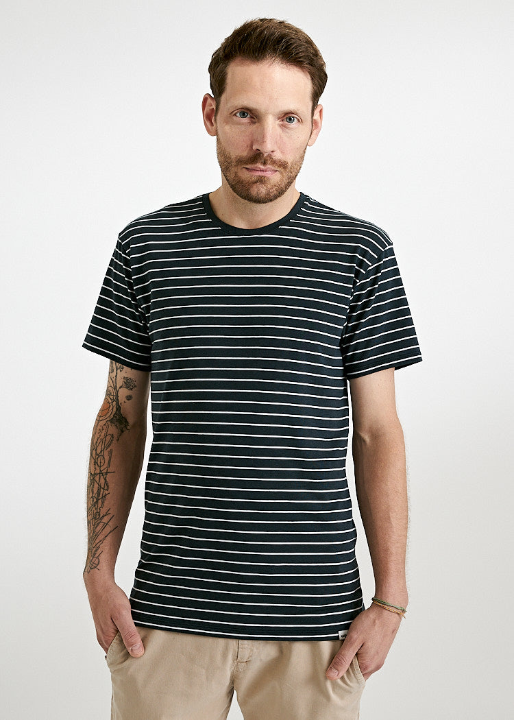 HERREN WOODSHIRT LOOSE TIMO THIN STRIPES