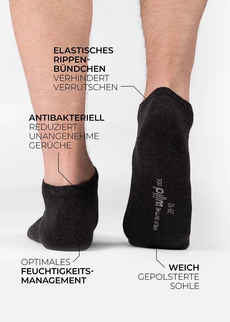 WOODSOCKS® SNEAKERS SOCKS ANTHRACITE