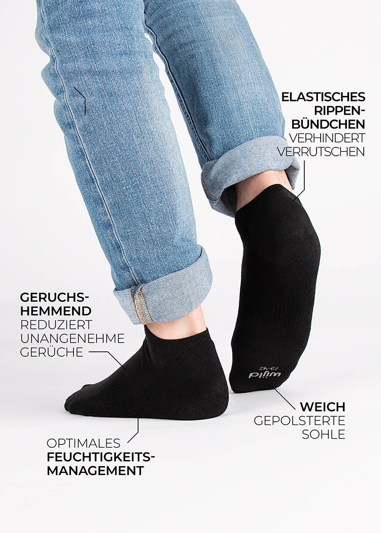 WOODSOCKS® SNEAKER SOCKS BLACK