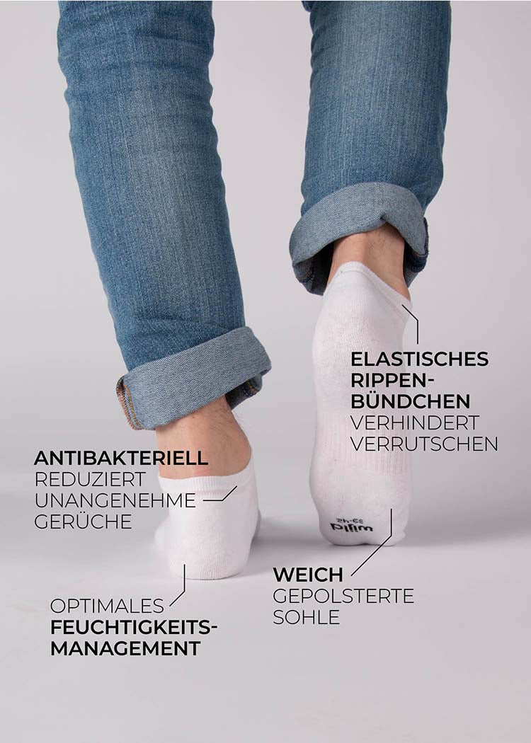 WOODSOCKS® SNEAKERSOCKEN BRIGHT WHITE