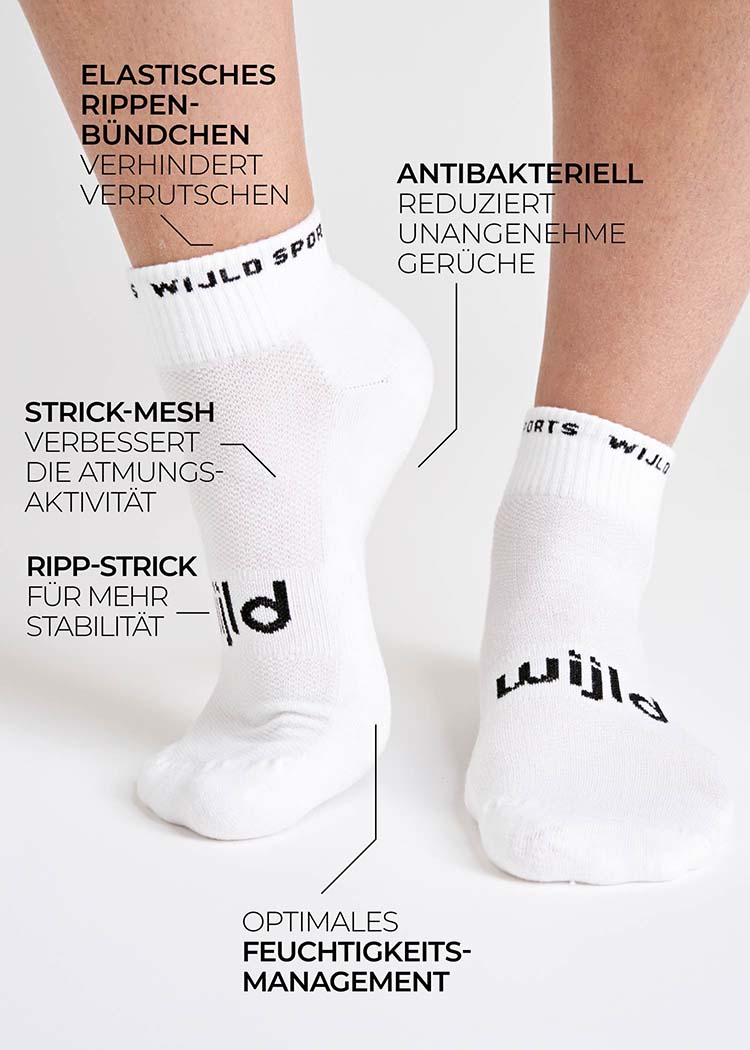 WOODSOCKS® HALBHOHE SPORTSOCKEN BRIGHT WHITE
