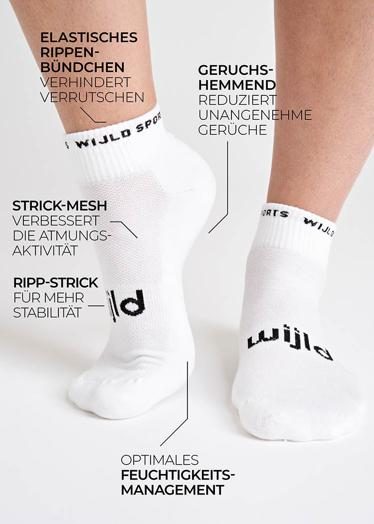WOODSOCKS® HALBHOHE SPORTSOCKEN BRIGHT WHITE