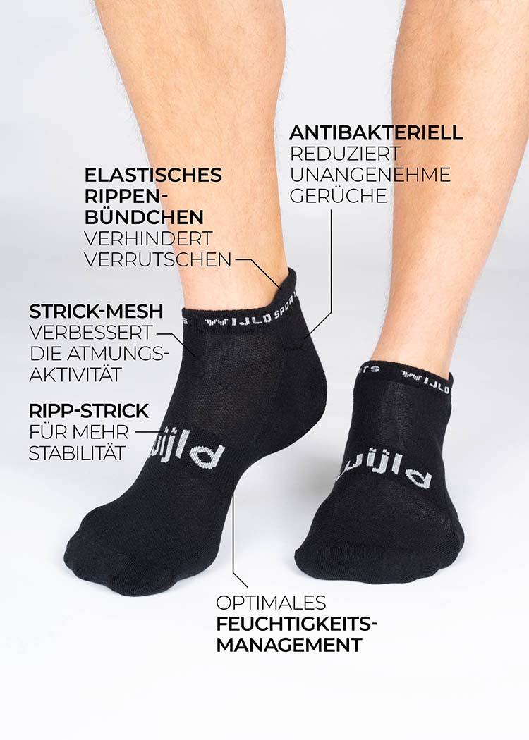WOODSOCKS® SPORTSOCKEN SNEAKER BLACK