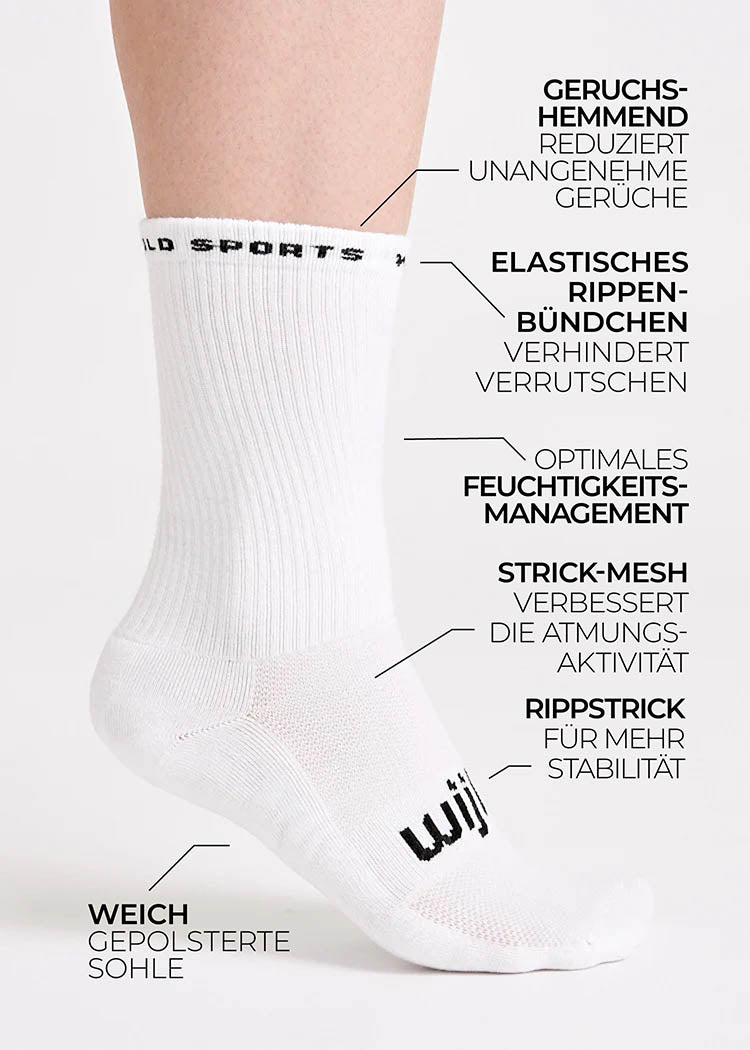 WOODSOCKS® TENNISSOCKEN SPORT BRIGHT WHITE