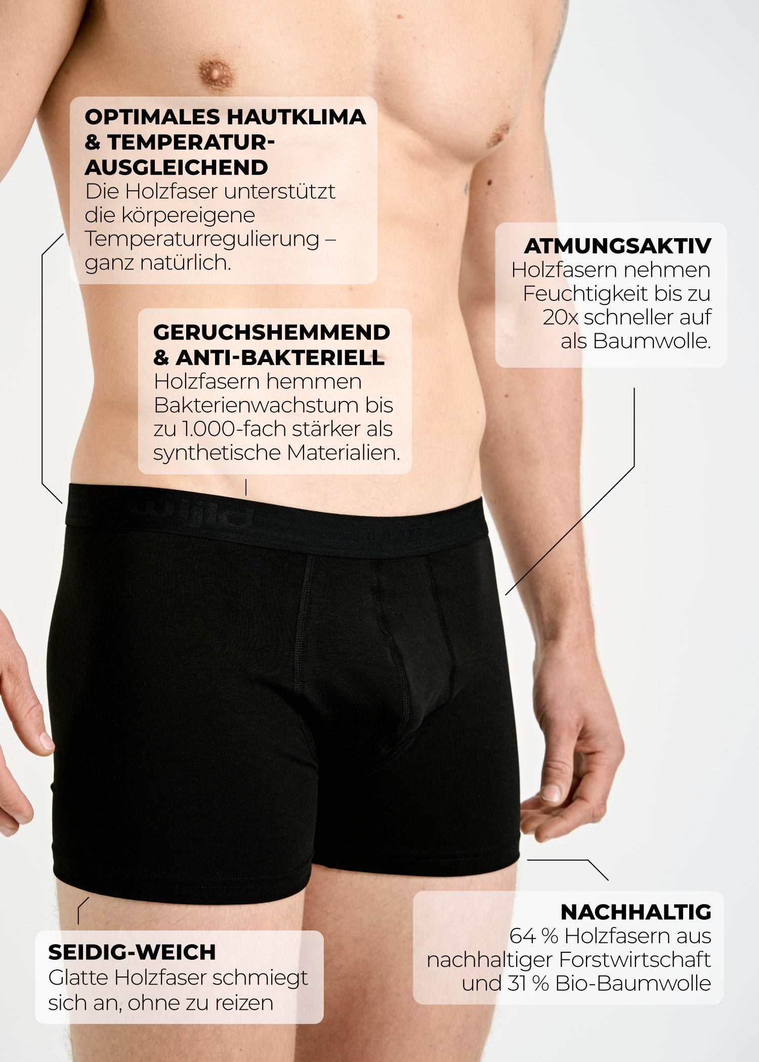 HERREN BOXERSHORTS MANNY BLACK