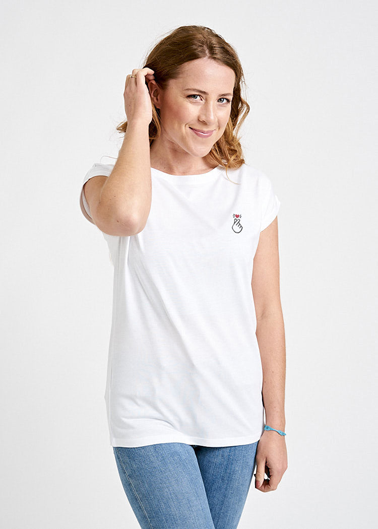 WOMEN'S WOODSHIRT ELENA HEART SIGN