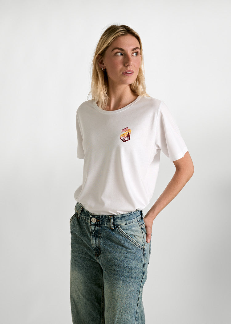 CAMISA DE MADERA WOODSHIRT TILDA MANTENTE WIJLD RAYAS PARA MUJER