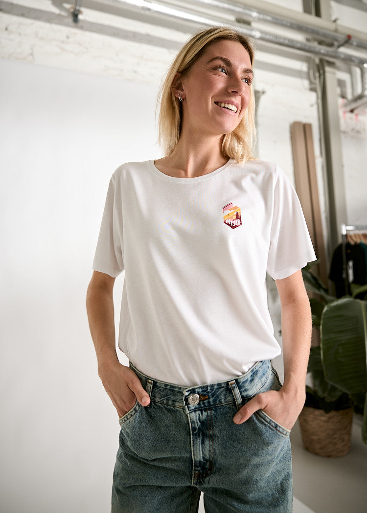 CAMISA DE MADERA WOODSHIRT TILDA MANTENTE WIJLD RAYAS PARA MUJER