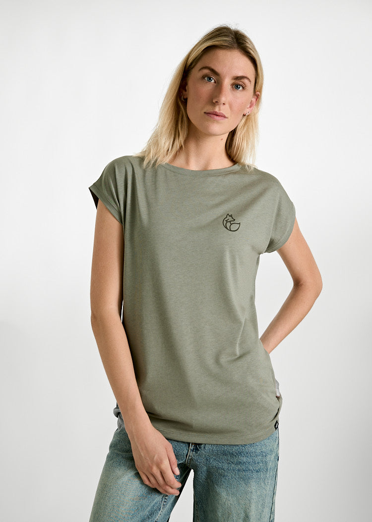 CAMISA DE MADERA WOODSHIRT ELENA ZORRO VERDE PARA MUJER