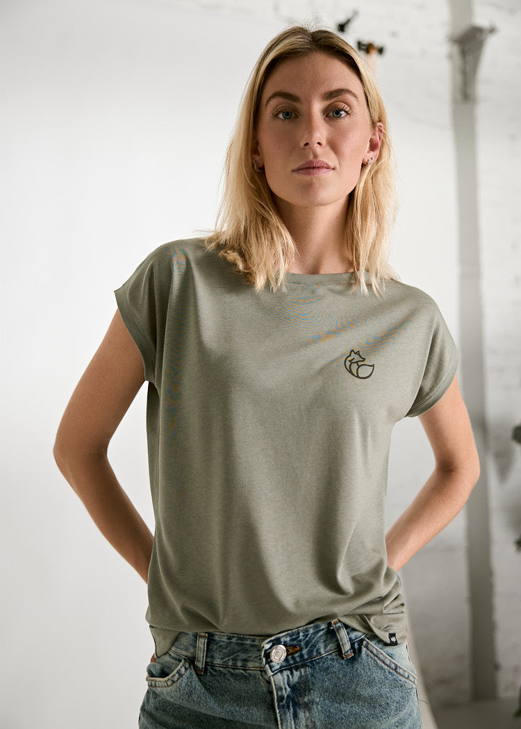 CAMISA DE MADERA WOODSHIRT ELENA ZORRO VERDE PARA MUJER