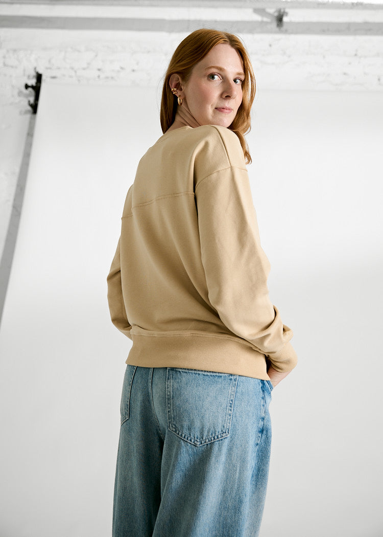 DAMEN SWEATER LAURA PEBBLE