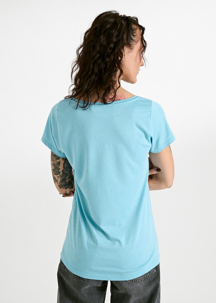 DAMEN WOODSHIRT REGULAR LENA MILKY BLUE