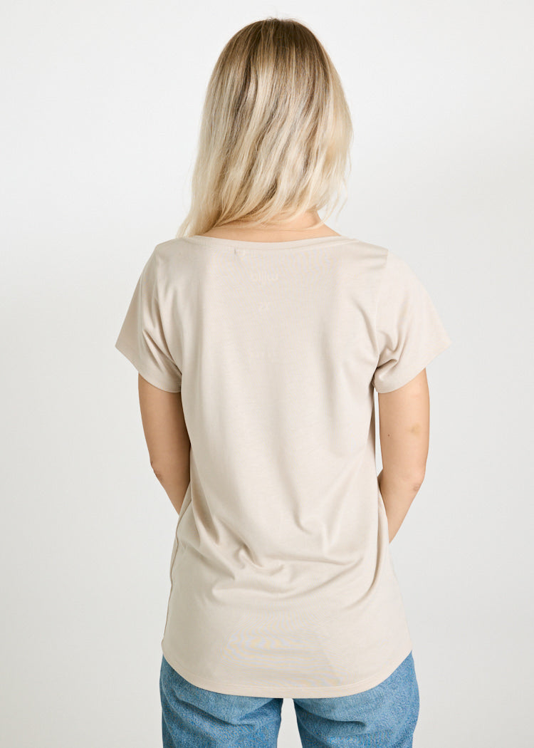 DAMEN WOODSHIRT REGULAR LENA PUMICESTONE