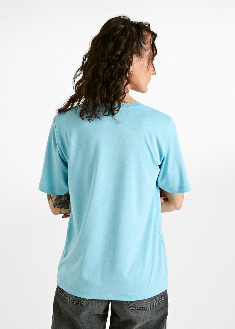 DAMEN WOODSHIRT LOOSE LONGER FRIDA MILKY BLUE