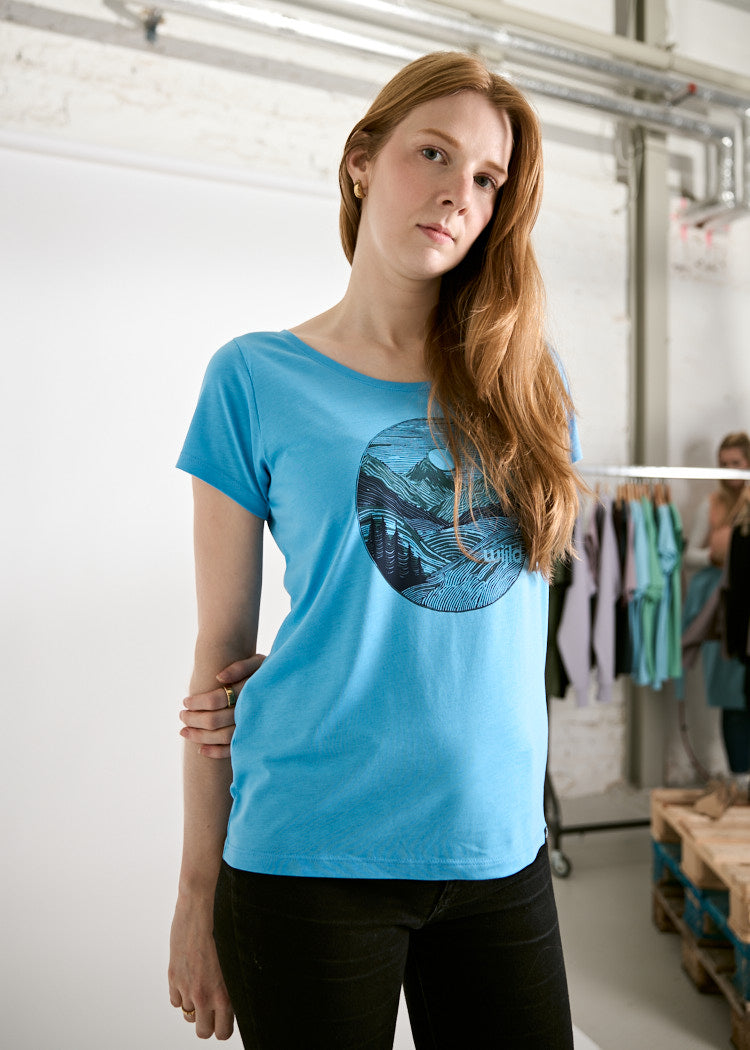 DAMEN WOODSHIRT LENA LINED LANDSCAPE