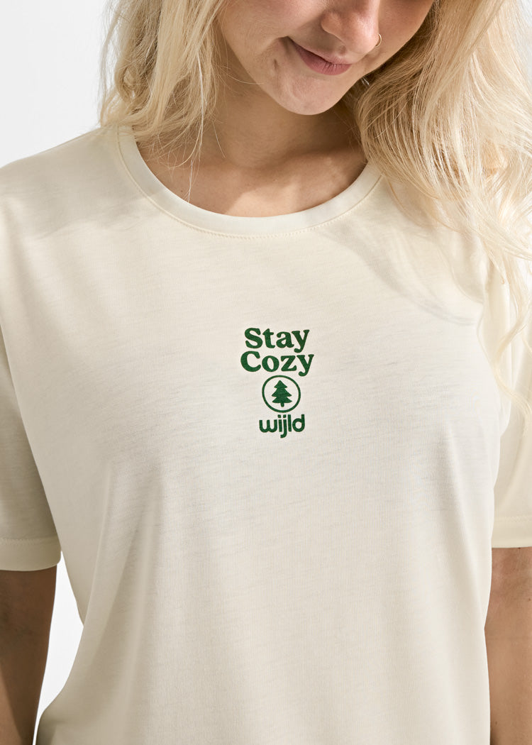 WOMEN'S WOODSHIRT LOOSE LONGER COZY COCOA CLUB