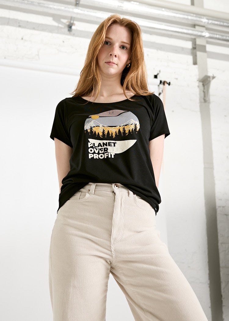 DAMEN WOODSHIRT LENA PLANET OVER PROFIT