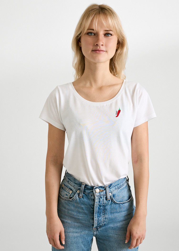 DAMEN WOODSHIRT REGULAR LENA PEPERONI