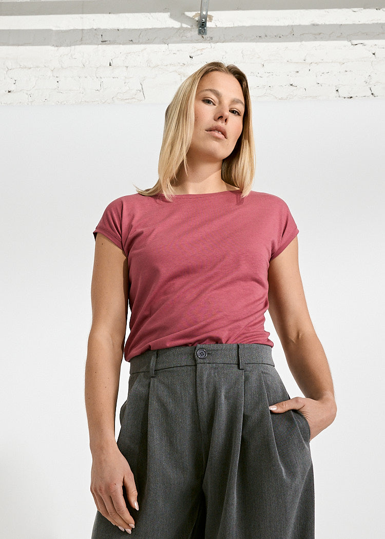 WOODSHIRT DONNA ELENA EARTH RED