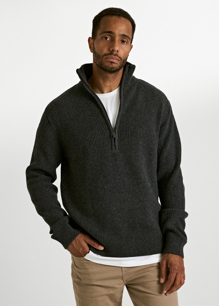 HERREN STRICKPULLOVER TIM ANTRACITE