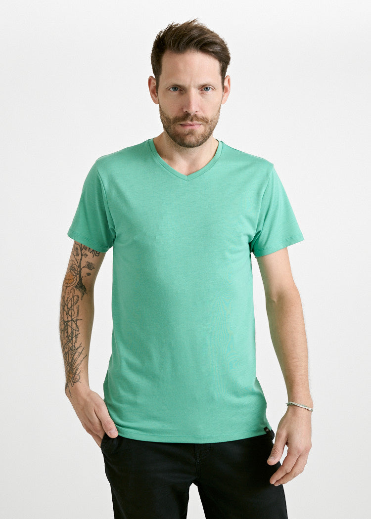 HERREN WOODSHIRT V-AUSSCHNITT ALEX WINTER GREEN